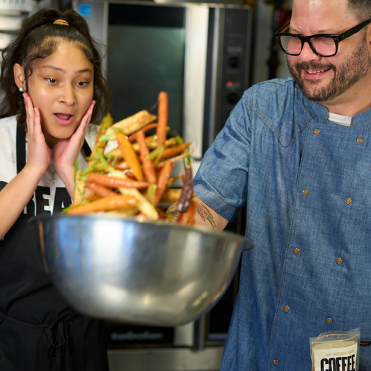 VALENTINE'S: Coffee-Rubbed Carrots with Ricotta & Honey
