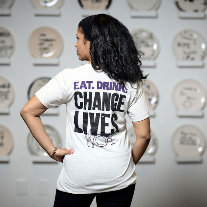 Change Lives Tee (Heather Cement)